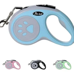 DTOPBUYAGE - Laisse rétractable 5 m pour chiens petit moyen taille bleu