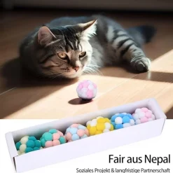 DTOPBUYAGE - 6 pcs balle interactive pour chat