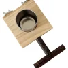 DTOPBUYAGE - Perchoir mangeoire bois pour oiseaux