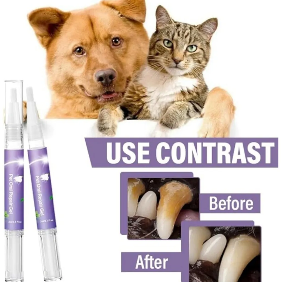 DTOPBUYAGE - 2 pièces gel réparation buccale pour animaux