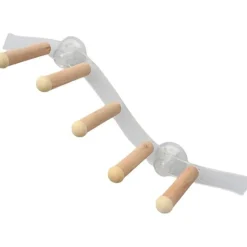 DTOPBUYAGE - Ventouse perche en bois pour perroquet cage jouet