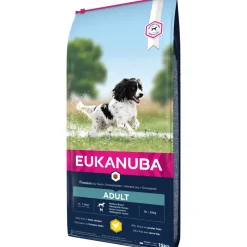 EUKANUBA - Croquettes au poulet, pour chien adulte de taille moyenne - 15kg