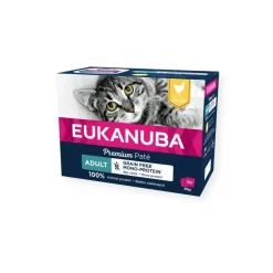 EUKANUBA - Eukanuba - pâtées sans céréales au poulet pour chat 85g