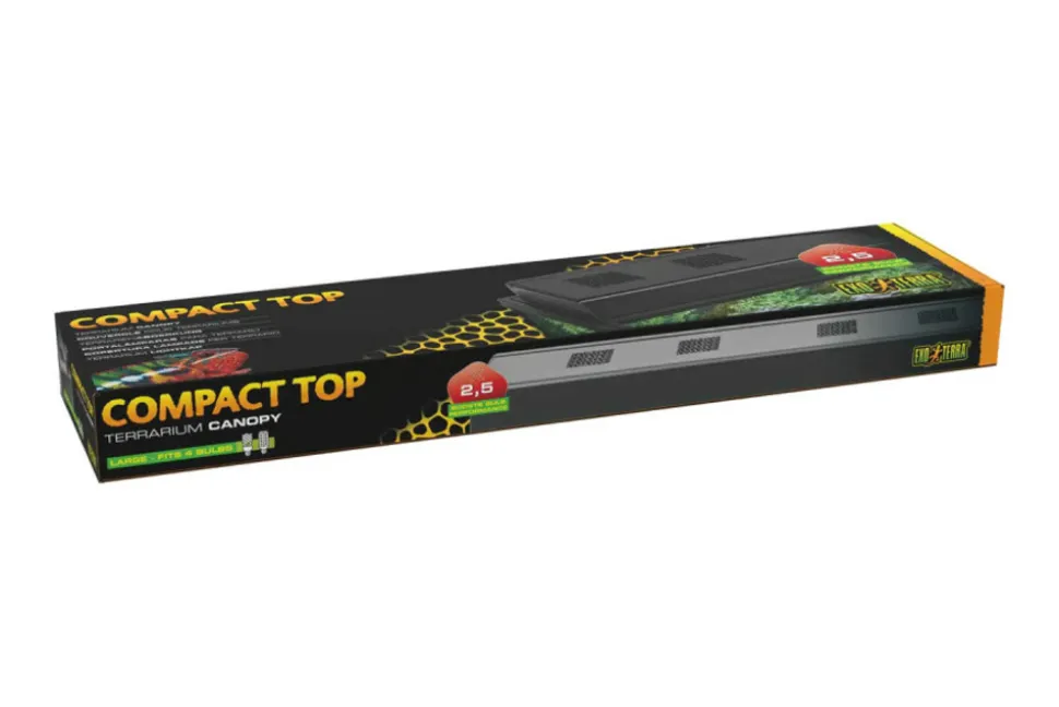 EXO TERRA - Galerie compact top large 90cm - galerie pour ampoule destinée aux reptiles (tortues, lézards, serpents), amphibiens, invertébré