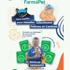 FARMAPET - Test rapide 3 en 1 détection maladie digestives du chat - farmapet 1 test