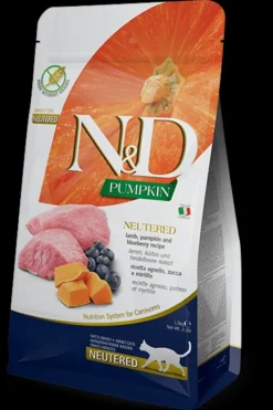 FARMINA - Croquettes n&d potiron agneau & myrtille chat sterilise 1,5 kg