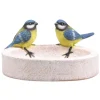 FARMWOOD ANIMALS - Bain oiseau en résine avec oiseaux 20 x 15 x 10.5 cm mésange charbonnière