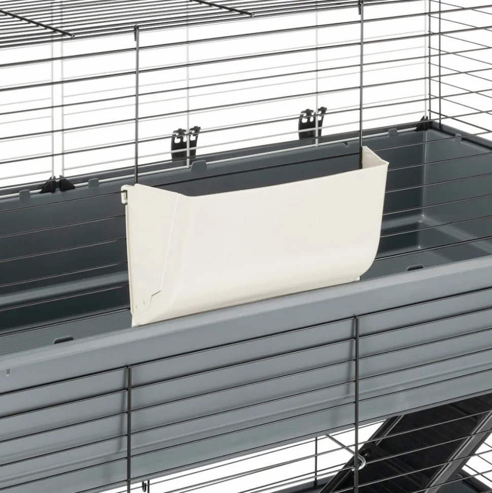 FERPLAST - Cage deux étages pour lapins rabbit 120 double, face avant ouvrable, support et accessoires inclus