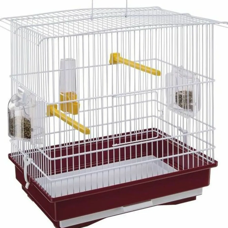 FERPLAST - Cage à oiseaux - rouge et blanc