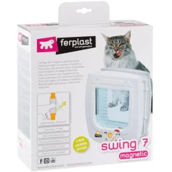 FERPLAST - Chatière magnétique à 4 voies Swing 7 SET Blanc