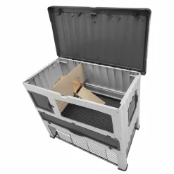 FERPLAST - Clapier grand lodge 120 plastique gris 57085360