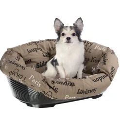 Ferplast coussin pour panier chien et chat sofa' 4, en coton, matelas coussin rembourré pour lit pour chien et chat d'intérieur,