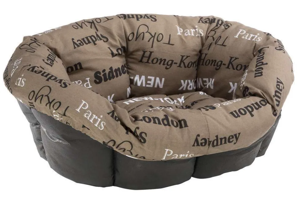 FERPLAST - Coussin Siesta 10 pour corbeille deluxe 10 : Tissu city marron L78 cm
