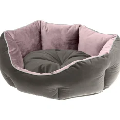 Ferplast divan pour chats et chiens queen 50 con coussin, couchage rembourré pour animaux, double-face, velours doux, lavable,