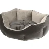 Ferplast divan pour chats et chiens queen 60 con coussin, couchage rembourré pour animaux, double-face, velours doux, lavable,