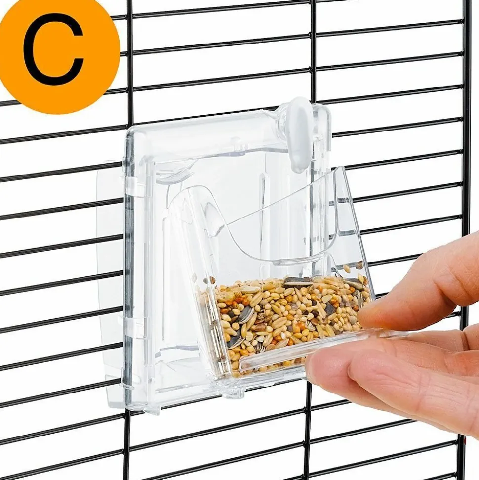 FERPLAST - Ferplast cage pour oiseaux en bois fsc giulietta 4, canaris, perruches et oiseaux exotiques, accessoires inclus
