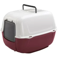 FERPLAST - Maison de toilette - bac a litiere pour chat prima - plastique - filtre a charbon a actif anti odeur -