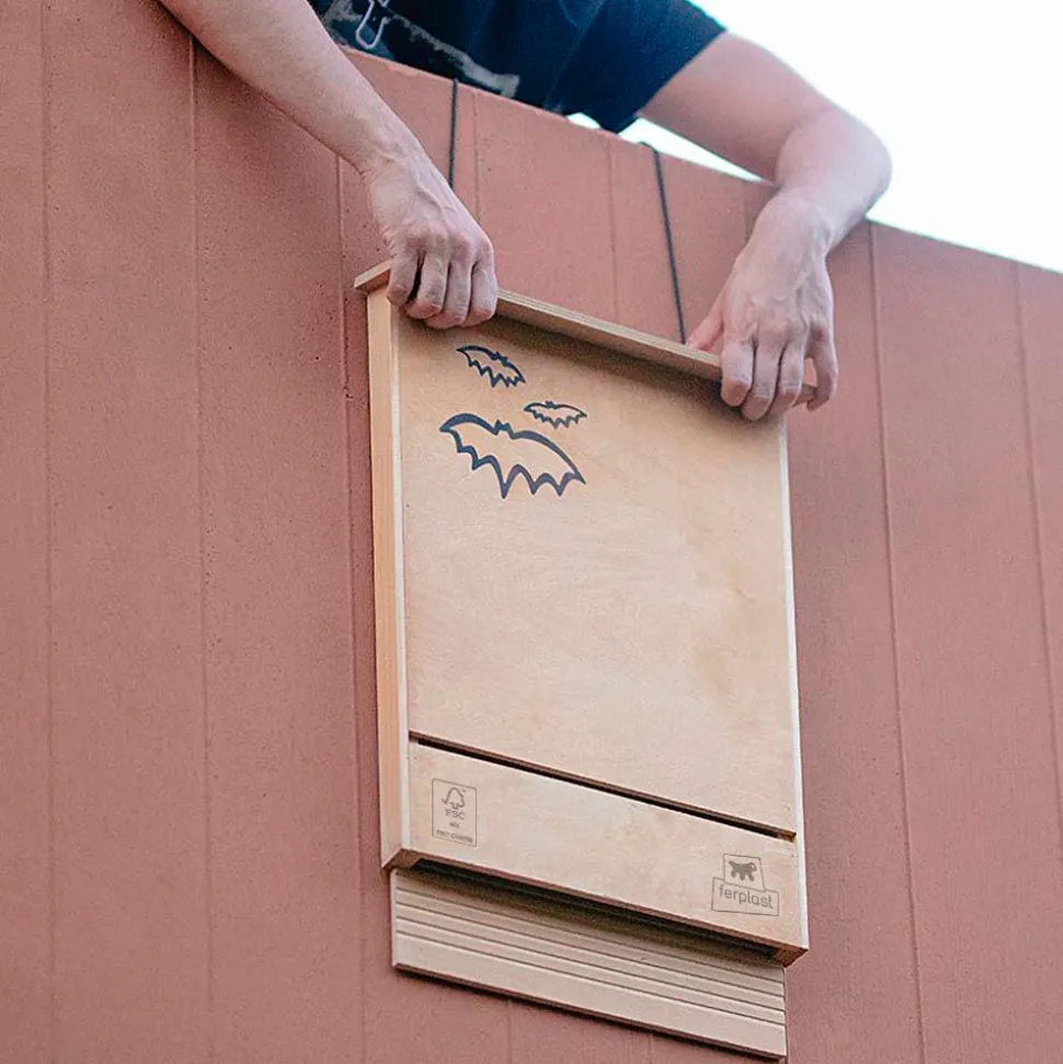 Ferplast maison pour chauve-souris bat house nid pour chauve-souris en bois fsc, protection contre les moustiques et insectes