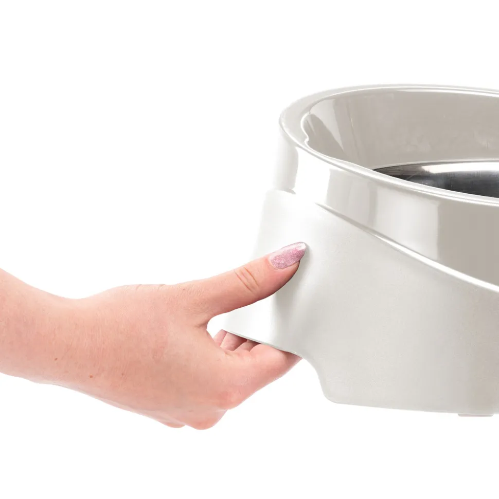 Ferplast support de gamelle pour chien duo feed avec 2 gamelles en acier inoxydable - système de double alimentation, antidérapant
