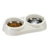 Ferplast support de gamelle pour chien duo feed avec 2 gamelles en acier inoxydable - système de double alimentation, antidérapant