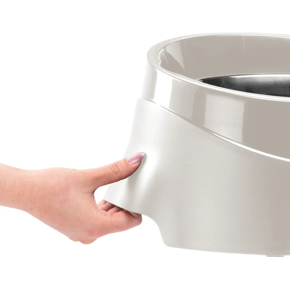 Ferplast support de gamelle pour chien duo feed avec 2 gamelles en acier inoxydable - système de double alimentation, antidérapant