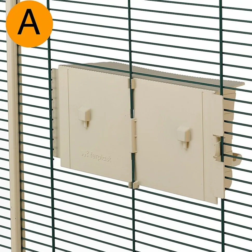 Ferplast volière cage à oiseaux hemmy cage pour oiseaux, canaris, pinsons, perruches ondulées, inséparables, en bois, accessoires