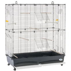 Ferplast volière cage à oiseaux planeta large grande cage pour canaris, pinsons, perruches ondulées, inséparables, métal,