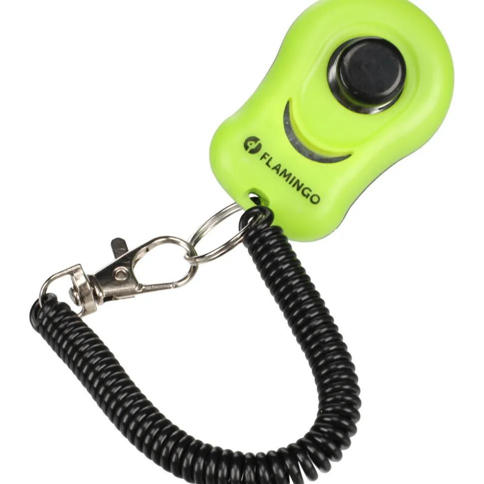 FLAMINGO - Clicker xin vert 6cm l x 4cm l x 2cm h pour chien