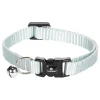 FLAMINGO - Collier réglable de 19 à 30 cm bleu clair avec clochette. Pour chat