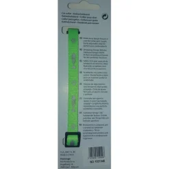 FLAMINGO - Collier réglable de 20 à 35 cm vert motif poisson + clochette pour chat
