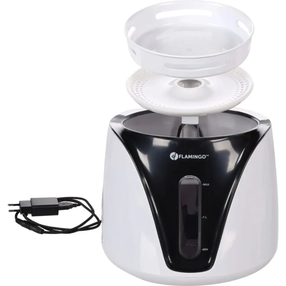 FLAMINGO - Distributeur d'eau automatique pour animaux adriana 2 l noir