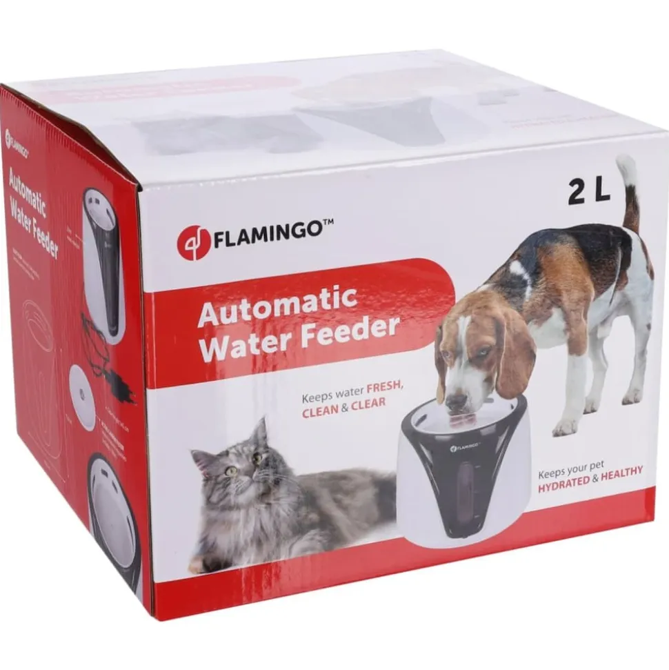 FLAMINGO - Distributeur d'eau automatique pour animaux adriana 2 l noir