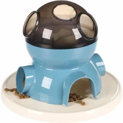 FLAMINGO - Distributeur de friandises pour chats diso blanc et bleu