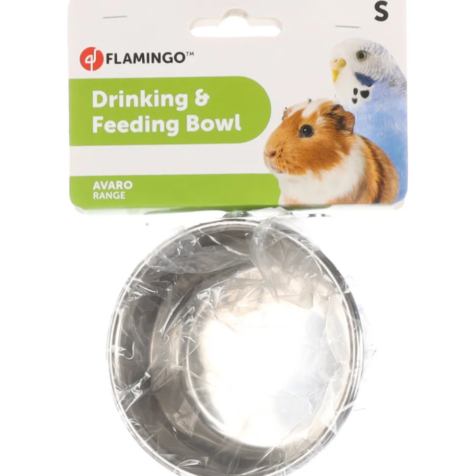 FLAMINGO - Gamelle en acier 290 ml pour petits rongeurs et oiseaux