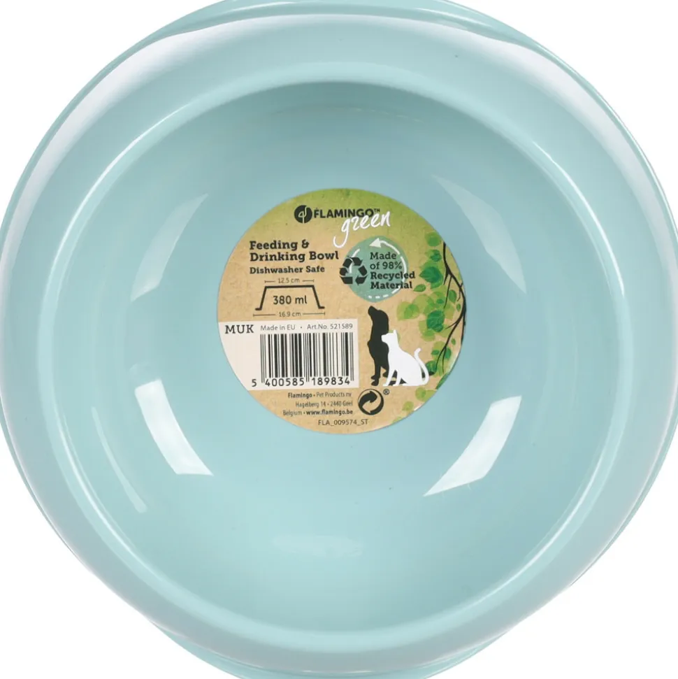 FLAMINGO - Gamelle en plastique recyclé muk 380 ml pour chat et chien