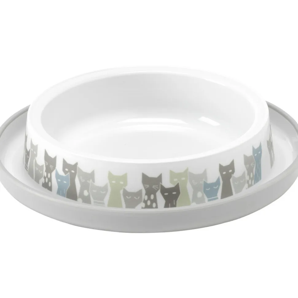 FLAMINGO - Gamelle, trendy maasai grise ø 16 cm, 210 ml pour chat