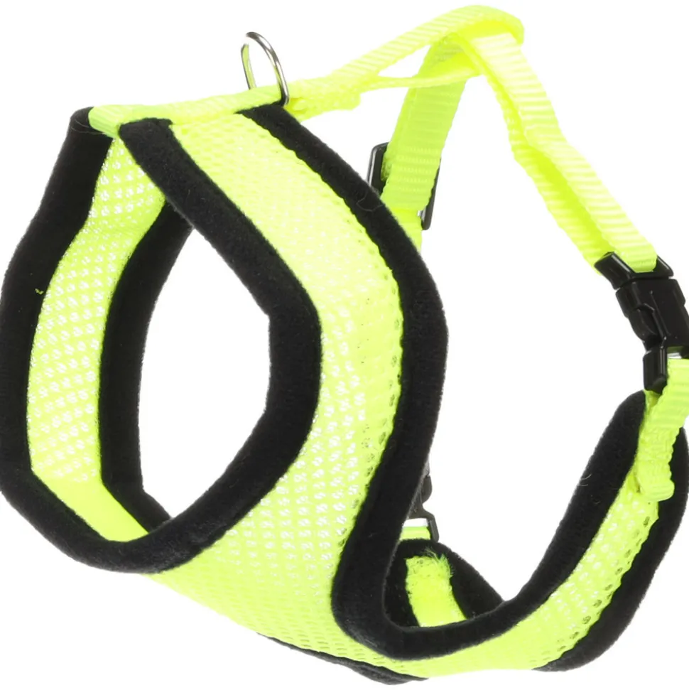 FLAMINGO - Harnais avec laisse couleur jaune fluo pour chaton