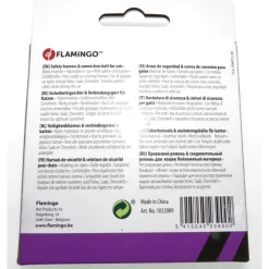 FLAMINGO - Harnais de sécurité voiture + laisse rouge 15 mm pour chat