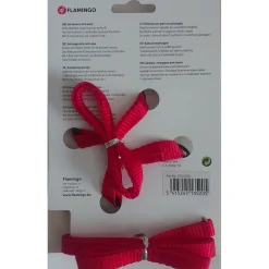 FLAMINGO - Harnais et laisse de 1,10 mètre rouge pour chat