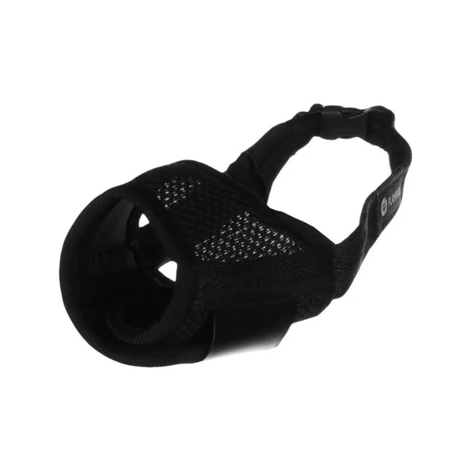 FLAMINGO - Muselière noir en nylon doux taille s pour chien