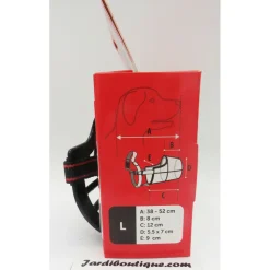 FLAMINGO - Muselière silas l noir 31 cm 38-52 cm pour chien
