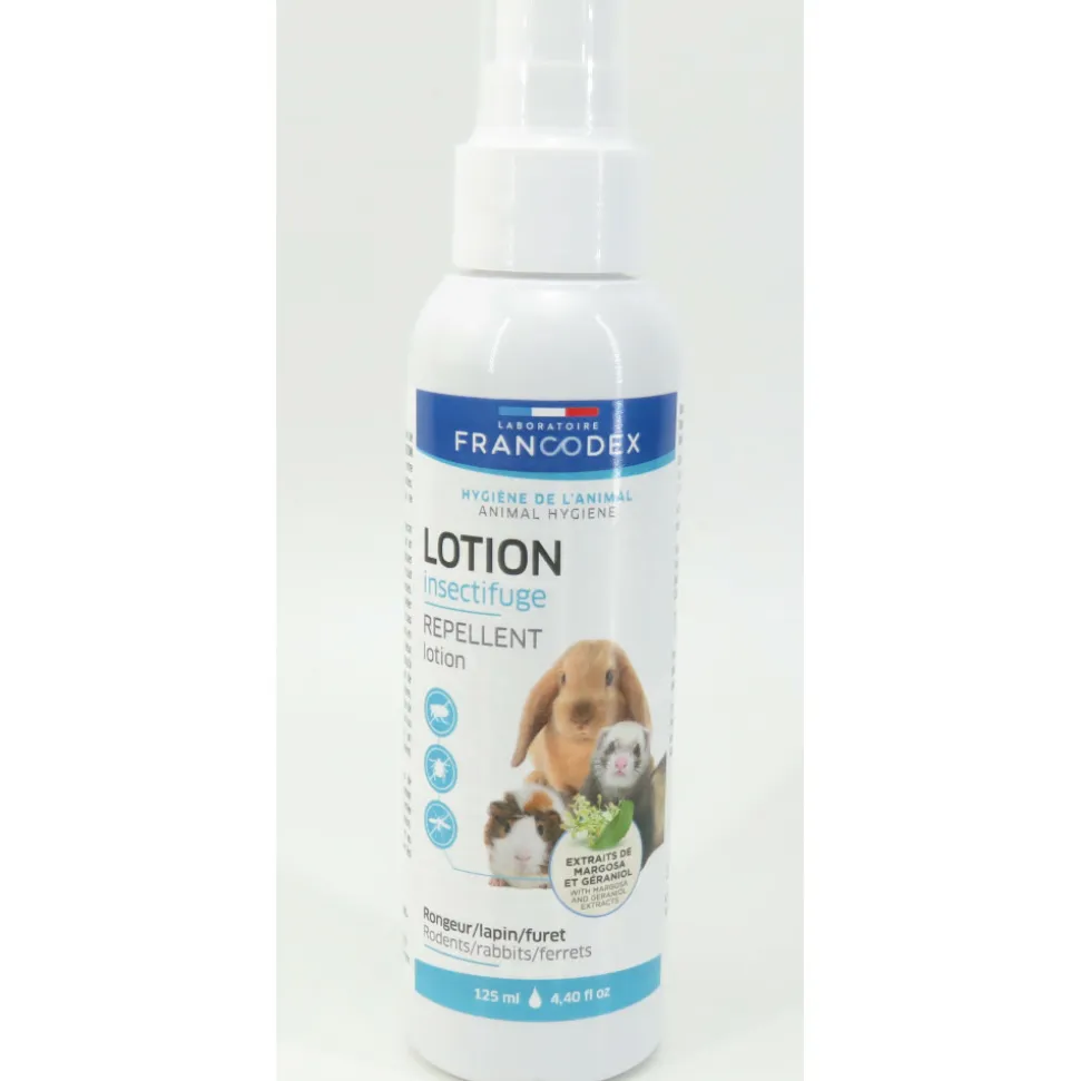 FRANCODEX - Lotion insectifuge pour rongeur, lapin, furet 125 ml.