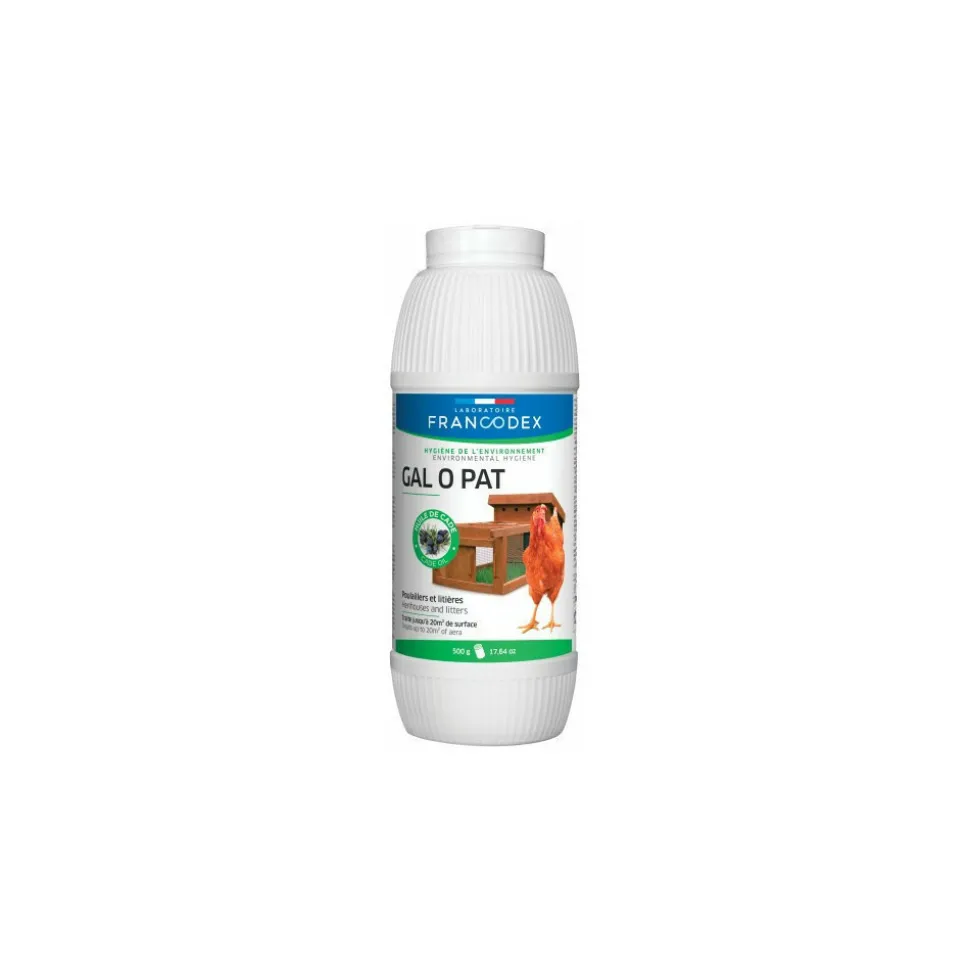 FRANCODEX - Produit contre la gale des pattes, gal o pat flacon poudreur de 500g pour v