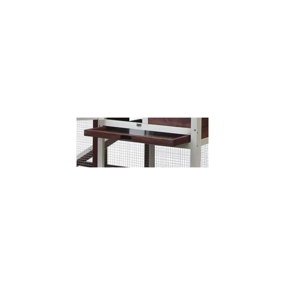 HABRITA - Poulailler en bois bicolore pour 3 poules avec pondoir - 122x63x92 cm