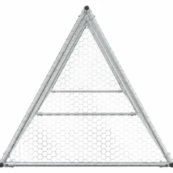 HELLOSHOP26 - Cage pour poules argenté 400 x 105 x 91 cm acier galvanisé argent