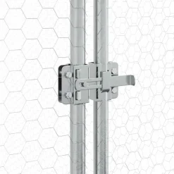 HELLOSHOP26 - Cage pour poules argenté 200 x 105 x 182 cm acier galvanisé argent