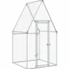 HELLOSHOP26 - Cage pour poules argenté 100 x 100 x 190 cm acier galvanisé argent