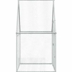 HELLOSHOP26 - Cage pour poules argenté 100 x 100 x 190 cm acier galvanisé argent
