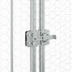 HELLOSHOP26 - Cage pour poules argenté 100 x 100 x 190 cm acier galvanisé argent