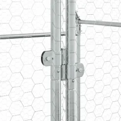 HELLOSHOP26 - Cage pour poules argenté 100 x 100 x 190 cm acier galvanisé argent